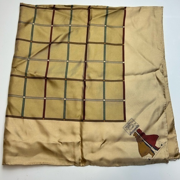 Burberry vtg silk scarf‎ - Picture 1 of 6